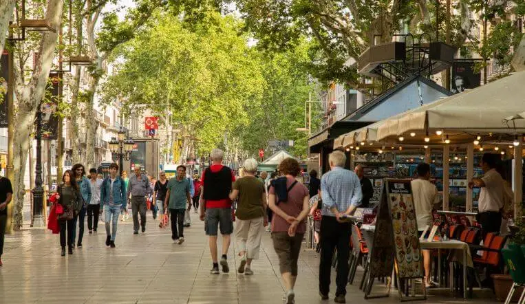 Viagem Espanha Rambla Barcelona