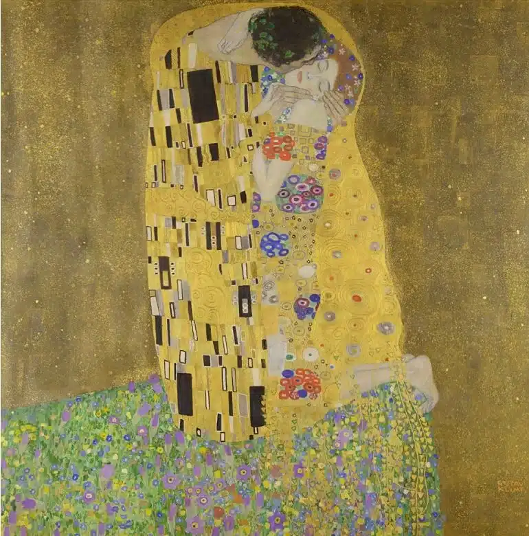 O que visitar em Viena : obra O Beijo de Gustav Klimt